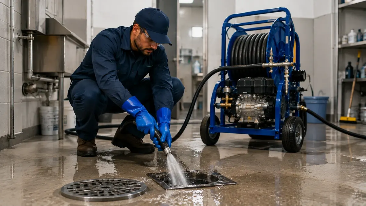 Floor Drain Hydro Jet Cleaning in Napa
