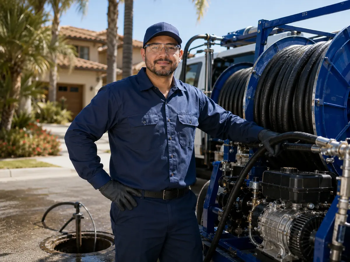 Hydro jet sewer cleaning in Napa