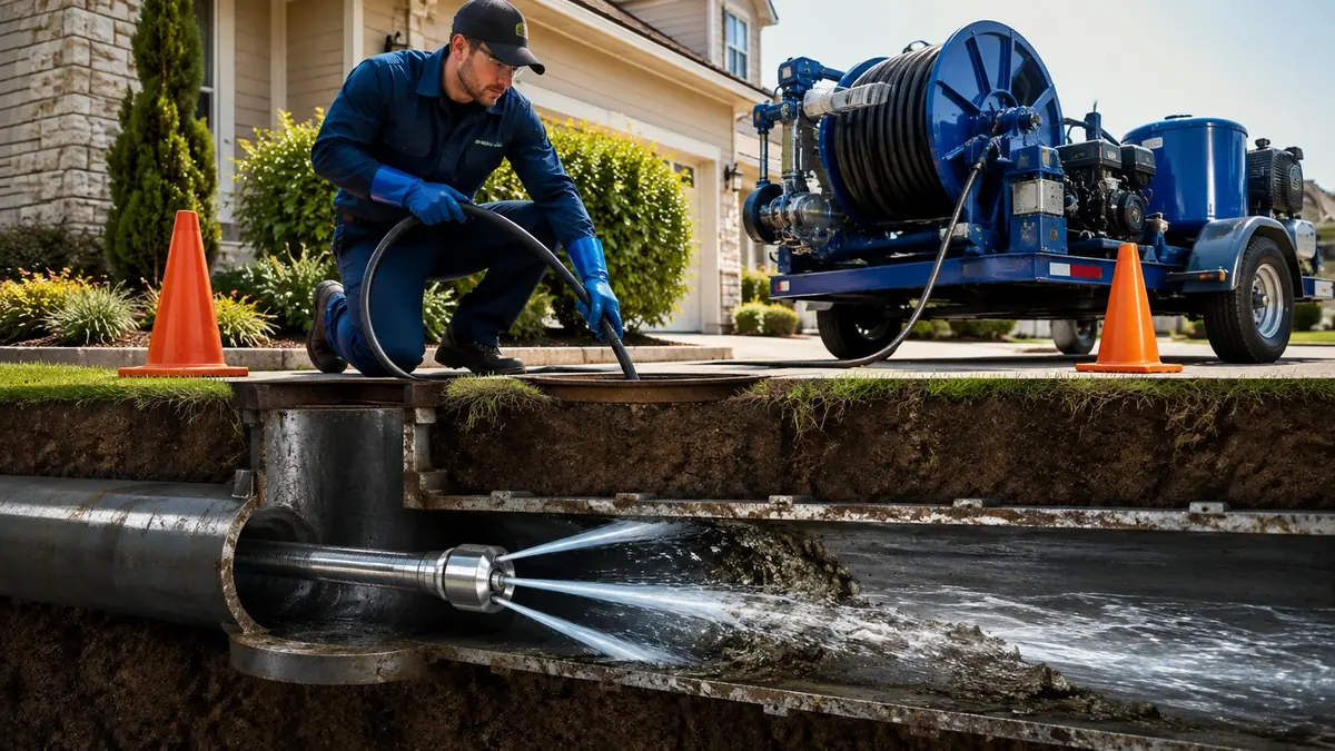 Main Sewer Line Hydro Jet Cleaning in Napa