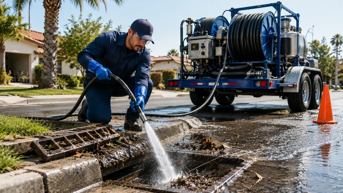 Storm Drain Hydro Jet Cleaning in Napa